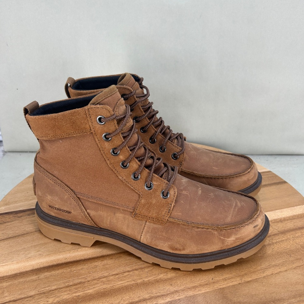 Sorel Mens Madson II Moc Toe Waterproof Boots Brown Leather NM4763-243 Size 8.5